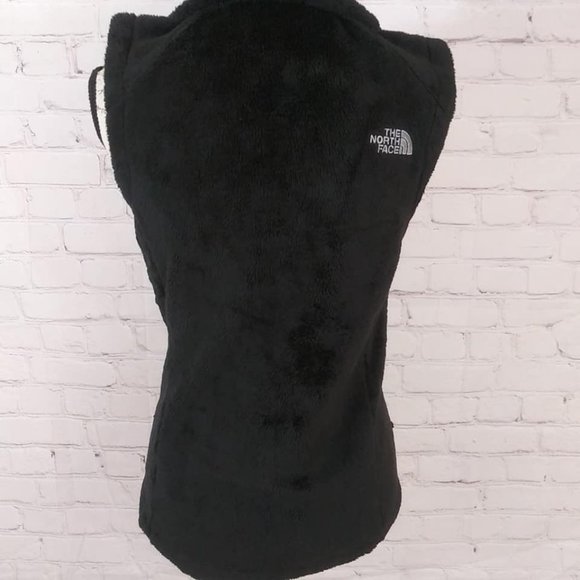 North Face Black Furry Fuzzy Fleece Vest Sz XS - Picture 4 of 8